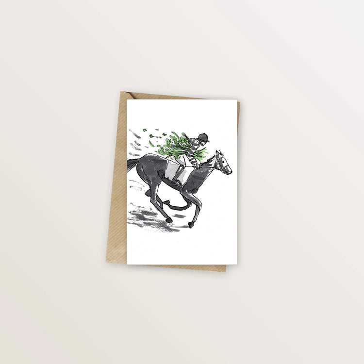 Carte d'anniversaire - Cavalier