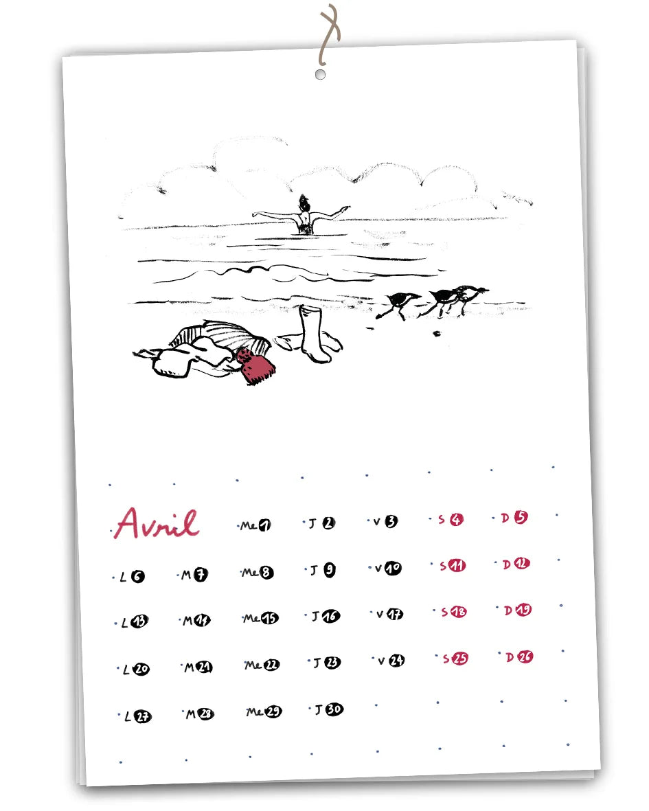 Calendrier 2026 - A la plage