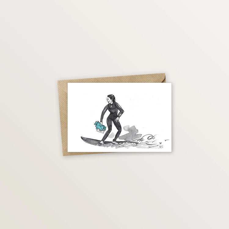 Carte d'anniversaire - Surf