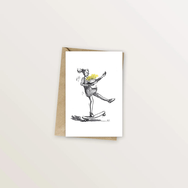 Carte d'anniversaire - Skate