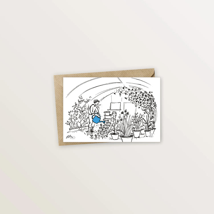 5 cartes postales : Les mots bleus