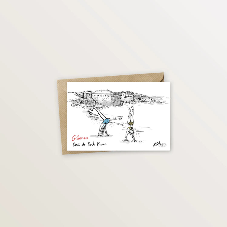Carte postale de Gâvres - Le fort de Porh Puns