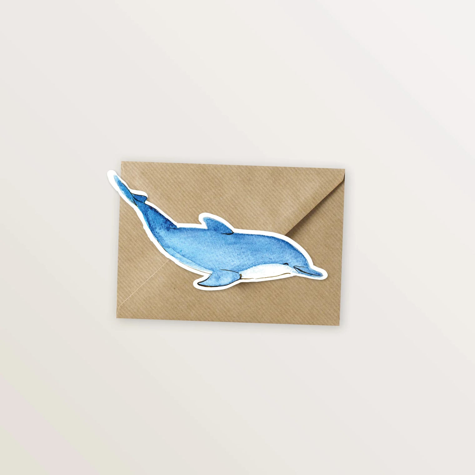 Carte silhouette - Dauphin plongeant