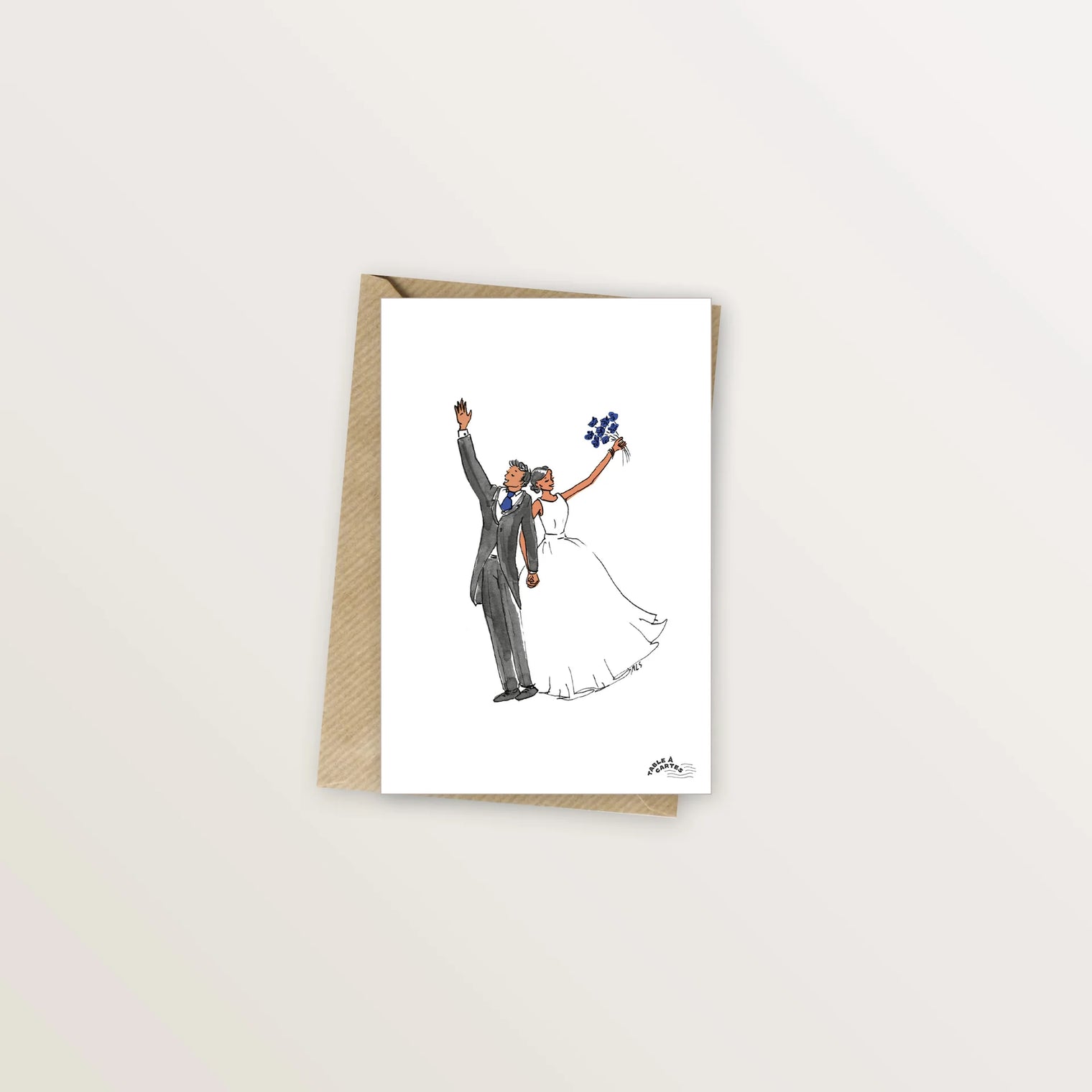 Carte postale - Vive les mariés !