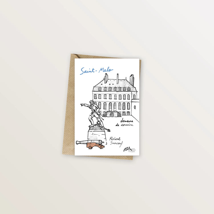Carte postale Saint-Malo - Robert Surcouf, le corsaire