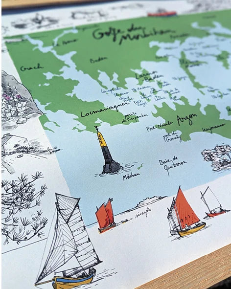 Golfe du Morbihan - Affiche 60 x 40 cm