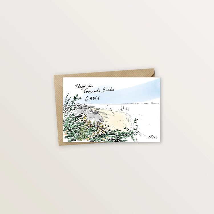 5 cartes postales : virée à Groix