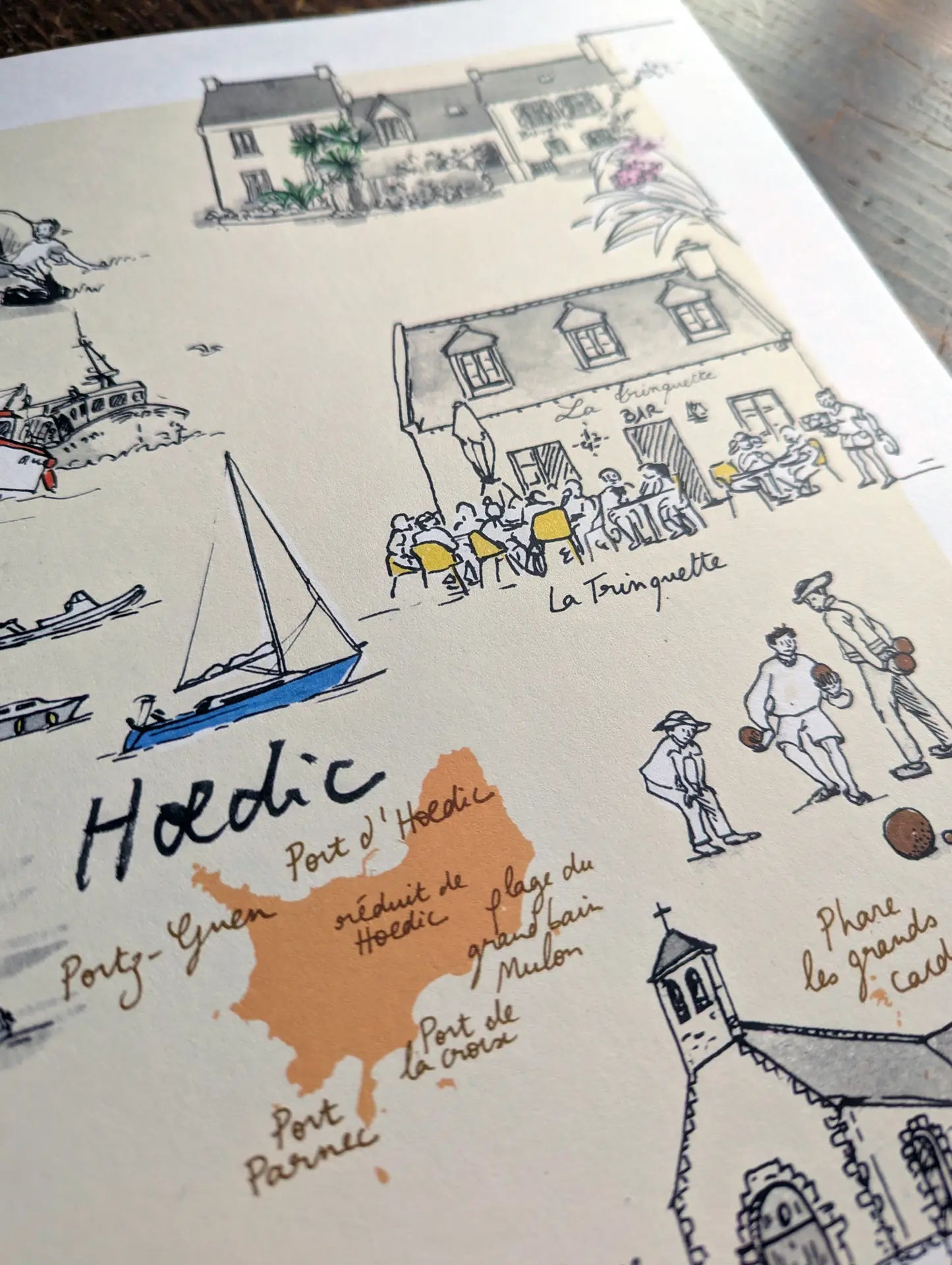 Iles de Houat et Hoedic - Affiche 40 x 30 cm