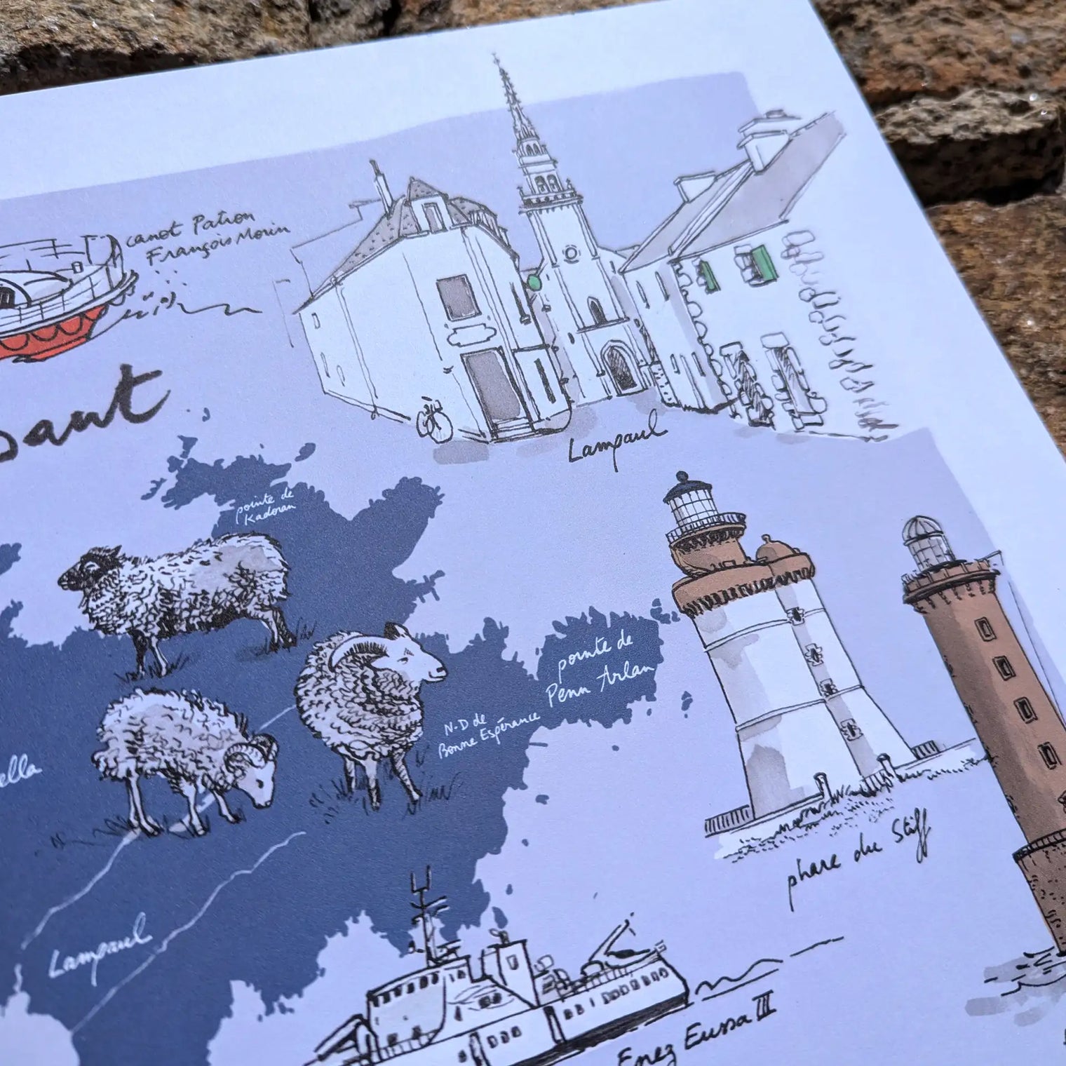 Ile de Ouessant - Affiche 40 x 30 cm