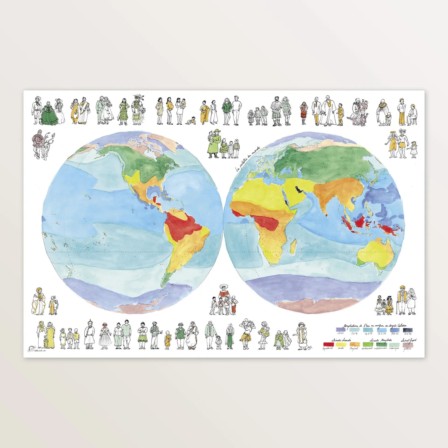 Palette du monde - Affiche 60 x 40 cm