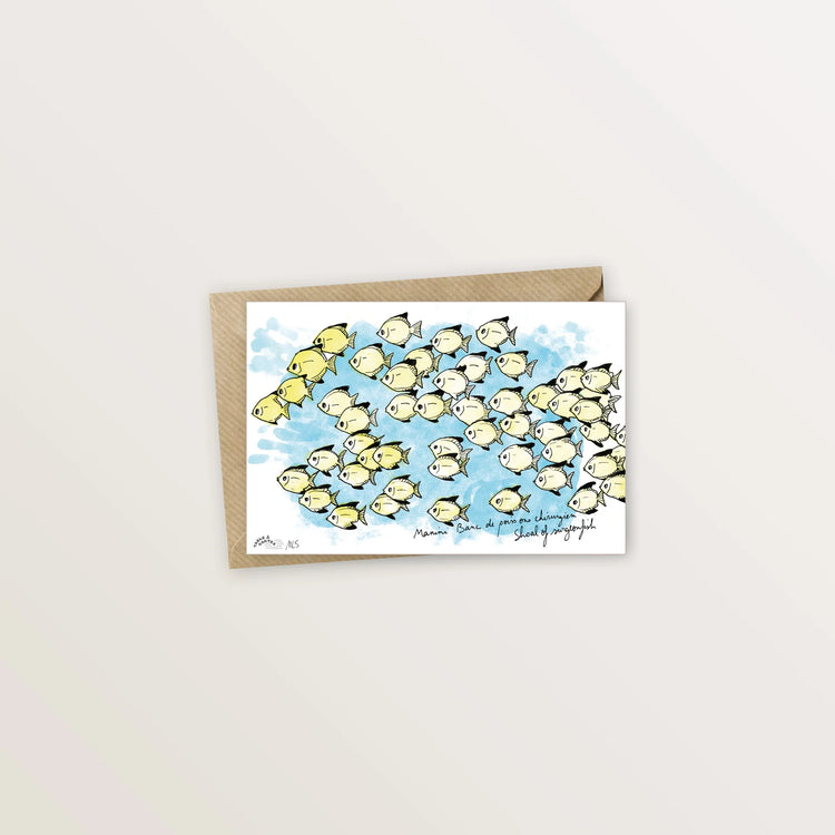 4 cartes postales animées : collection des poissons du lagon