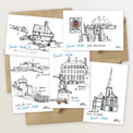 5 cartes postales : le tour de Saint-Malo intramuros