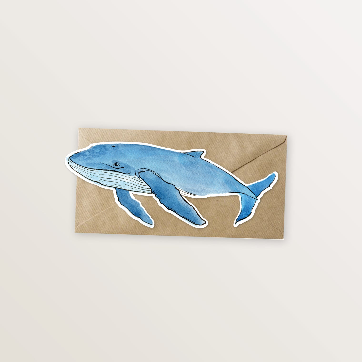 Carte postale decoupe baleine