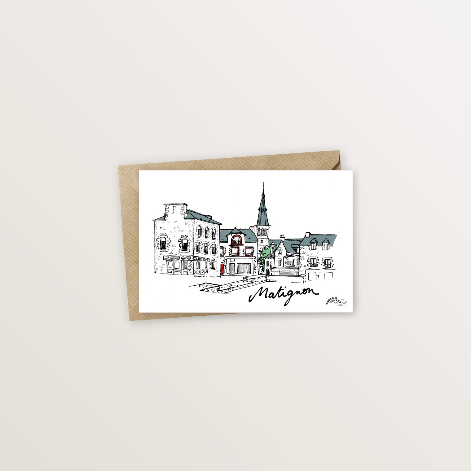 Carte postale Matignon la place