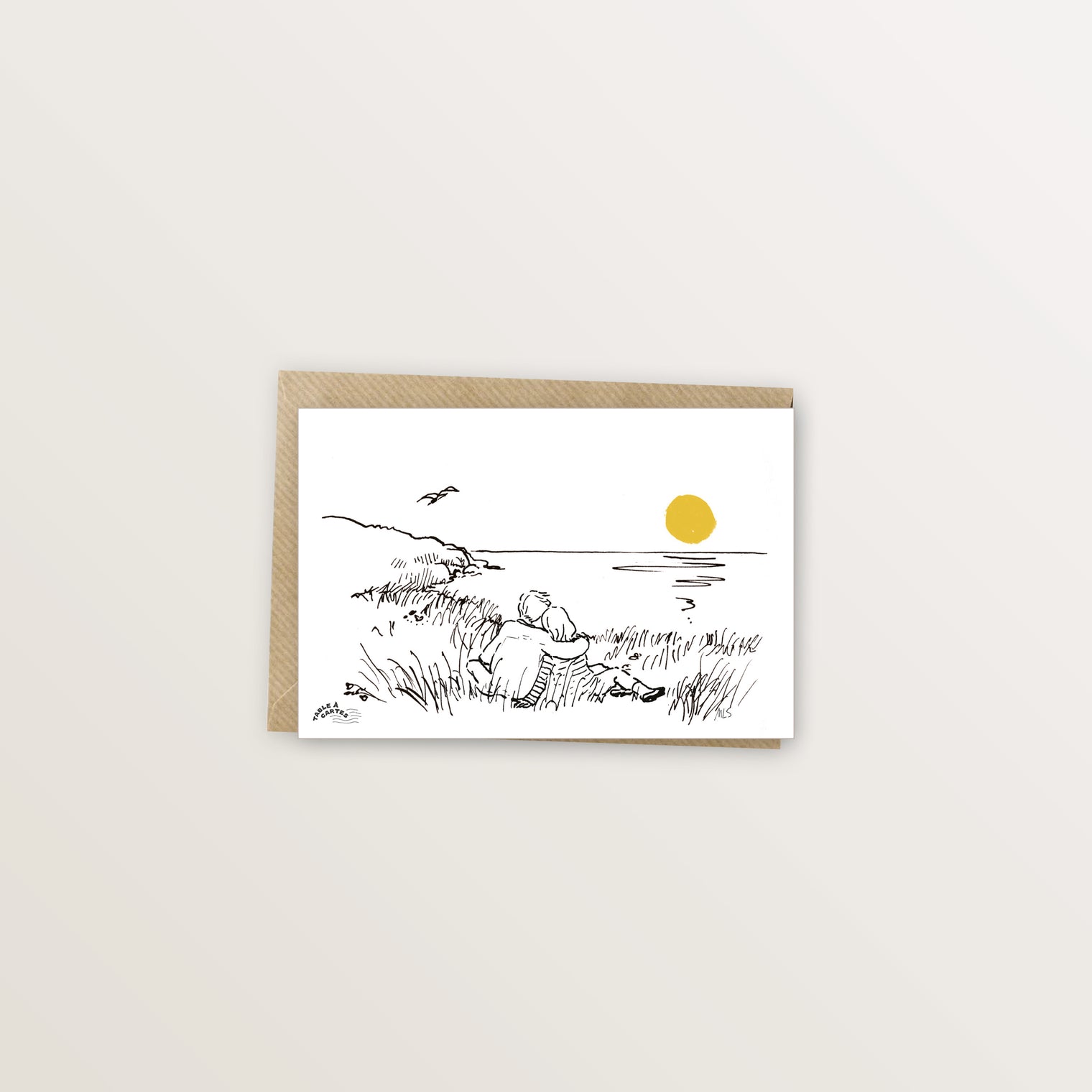 Carte postale plage Amoureux