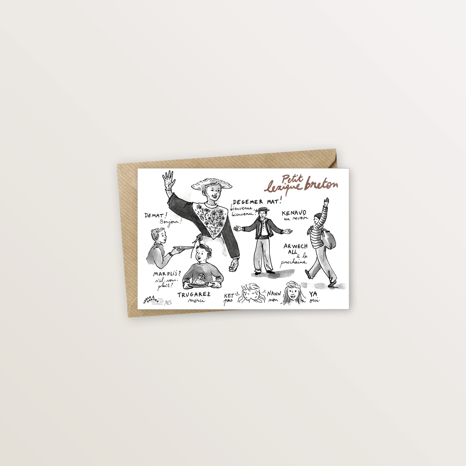 Carte postale lexique breton - Politesse