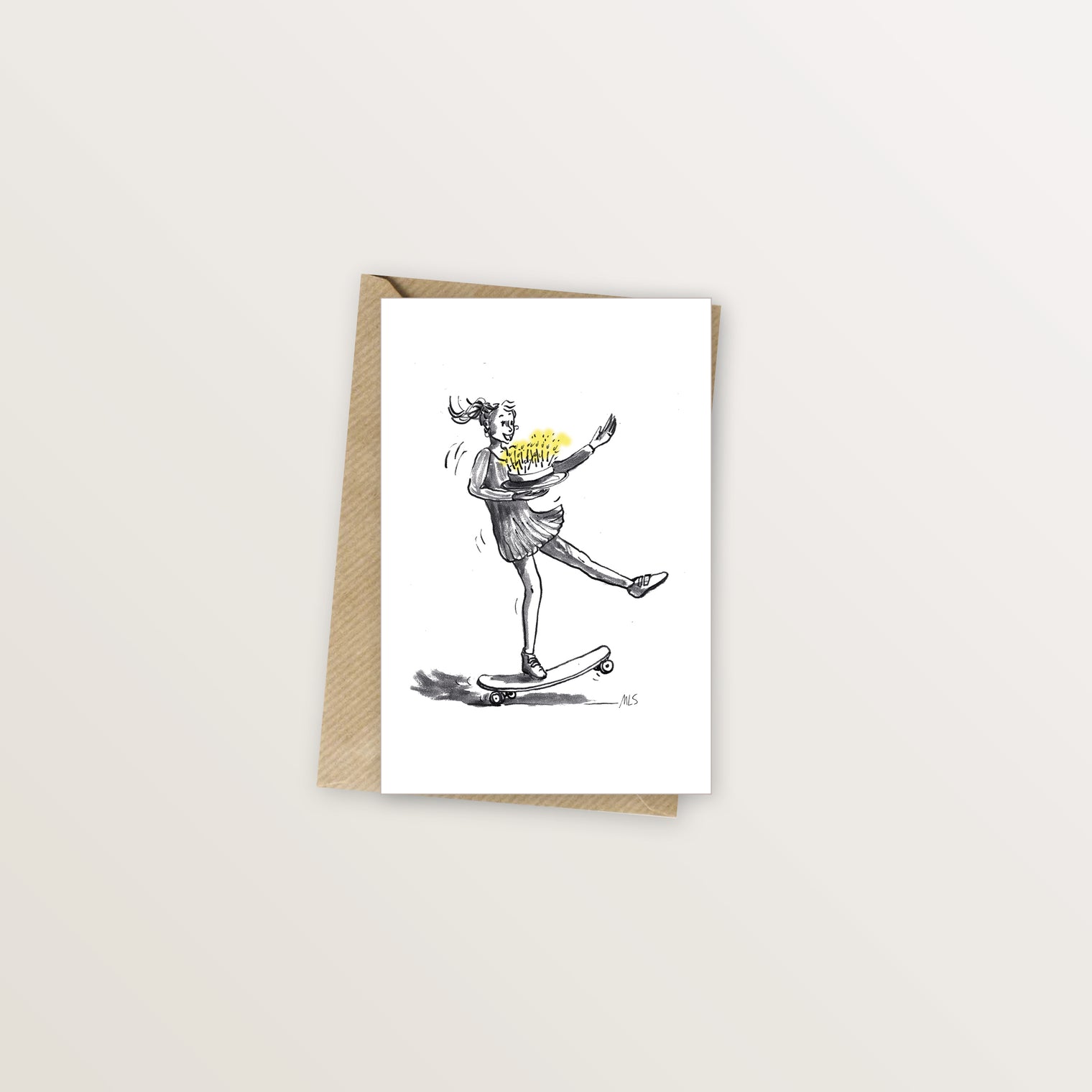Carte postale anniversaire skate
