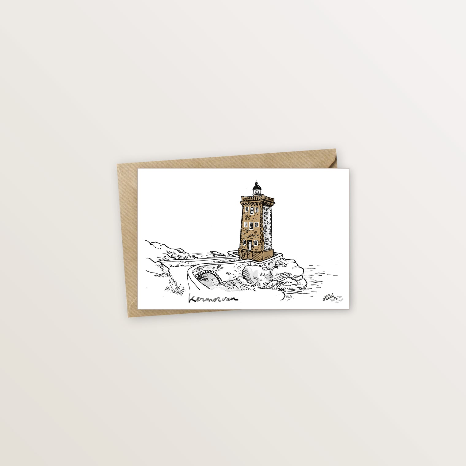 Carte postale phares 29 Kermorvan