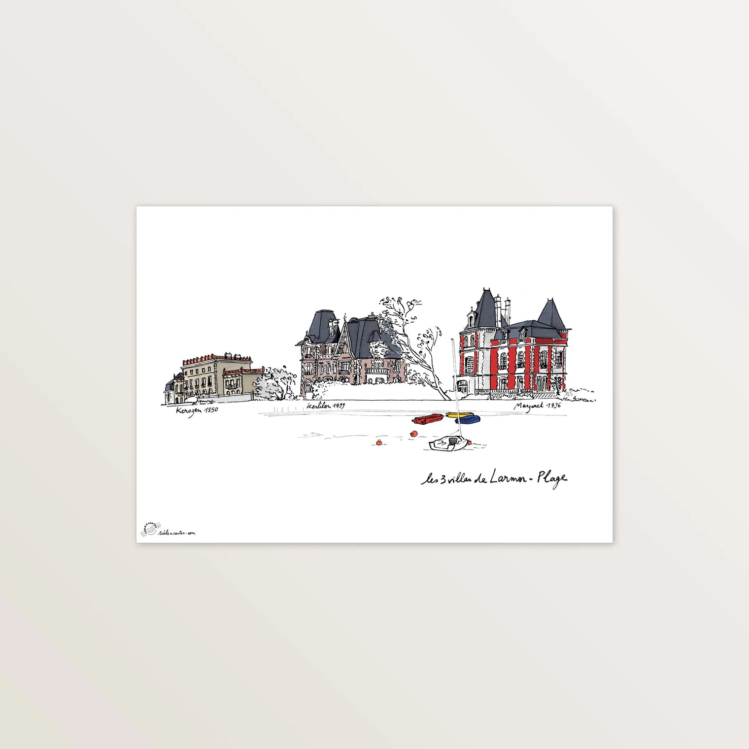 villas de Larmor-Plage Table à cartes
