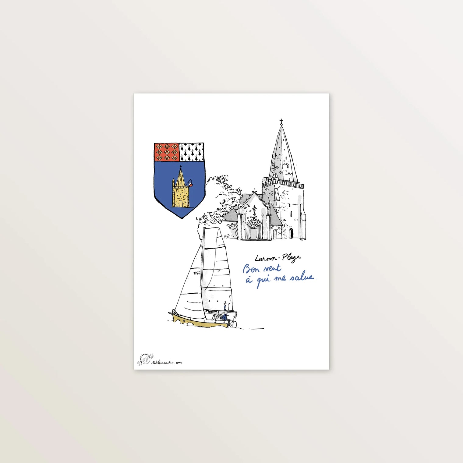 Bon vent à qui me salue - Larmor-Plage - Illustration A5