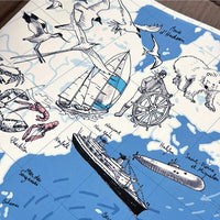 Atlantique Nord - Affiche 60 x 40 cm