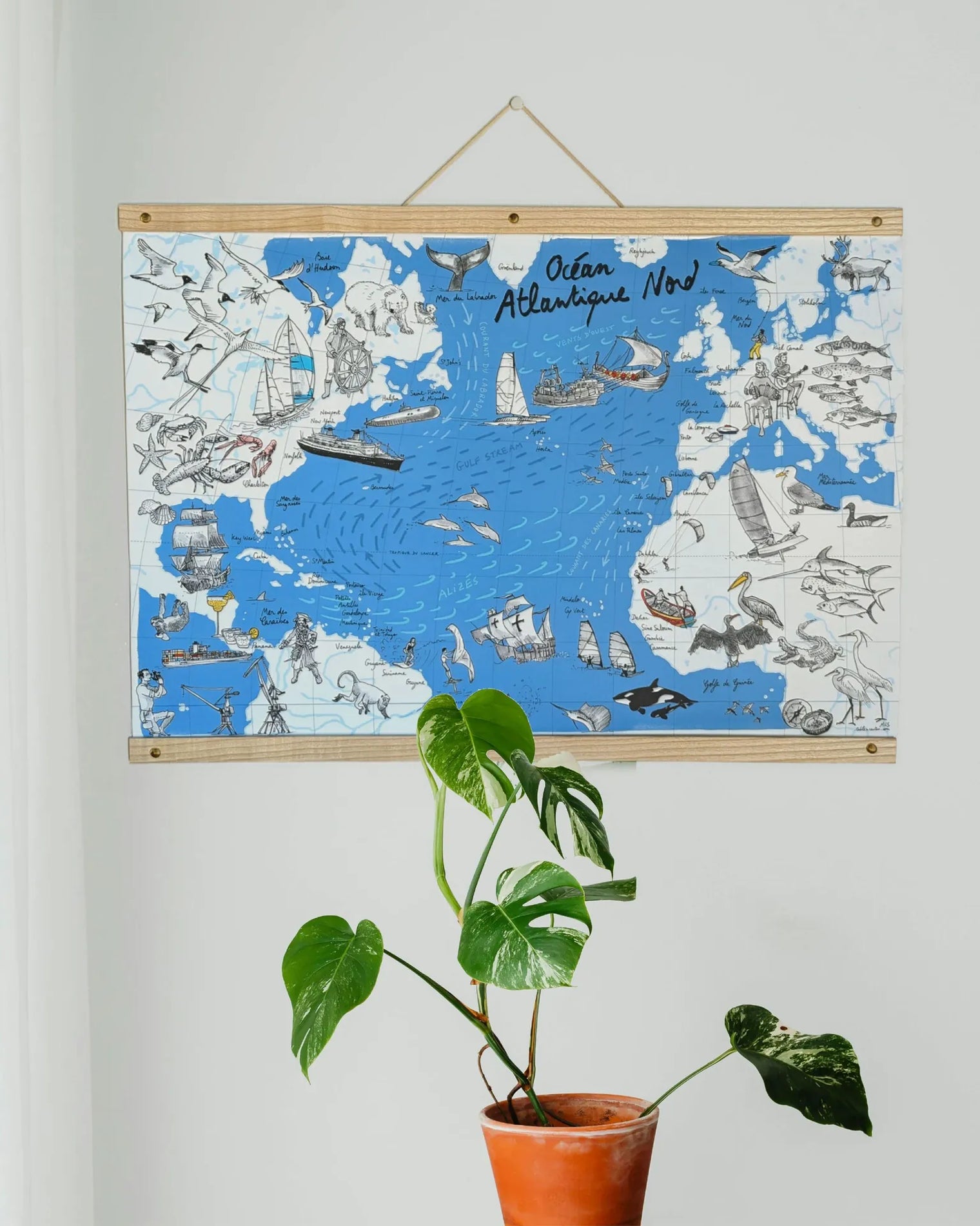Atlantique Nord - Affiche 60 x 40 cm
