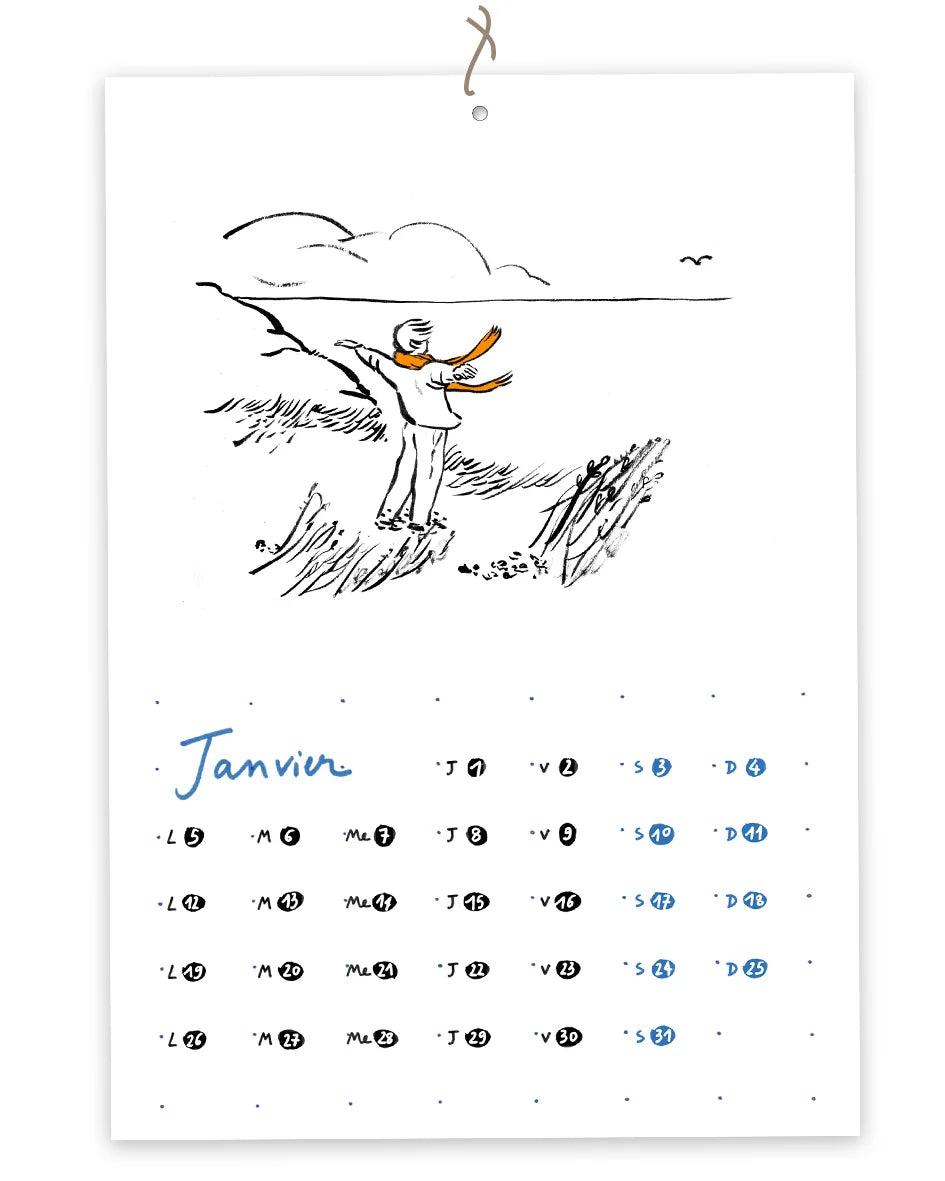 Calendrier 2026 - A la plage