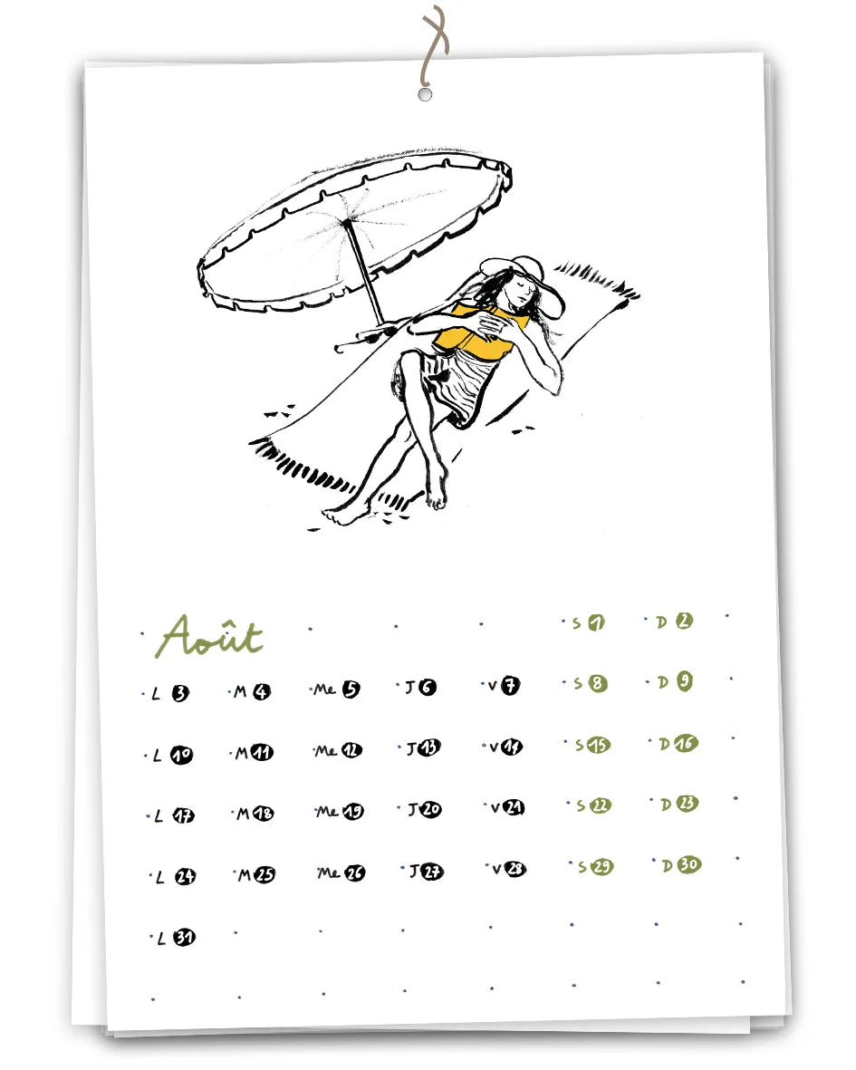 Calendrier 2026 - A la plage