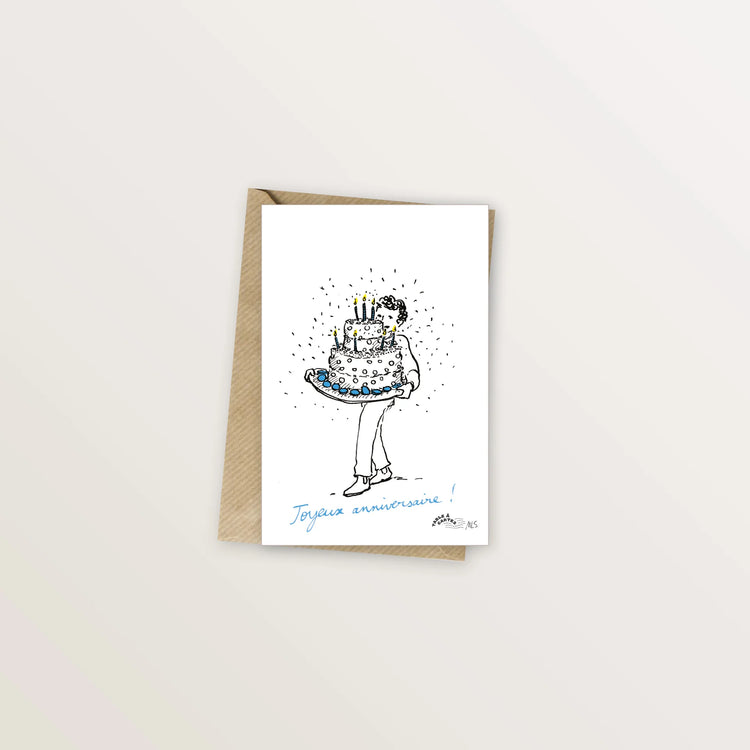 5 cartes postales : Les mots bleus