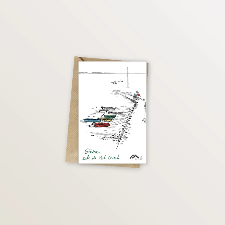 Carte postale de Gâvres - La cale de Porh Guerh