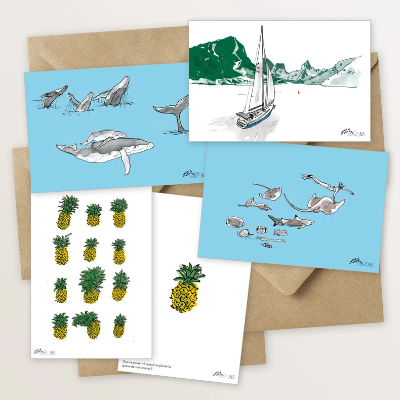 5 cartes postales pour explorer Moorea