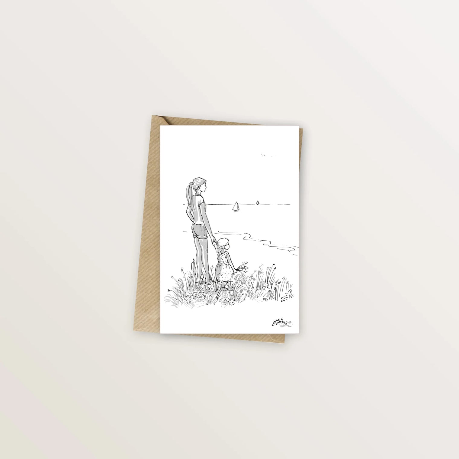 Carte postale - "On t'attend"