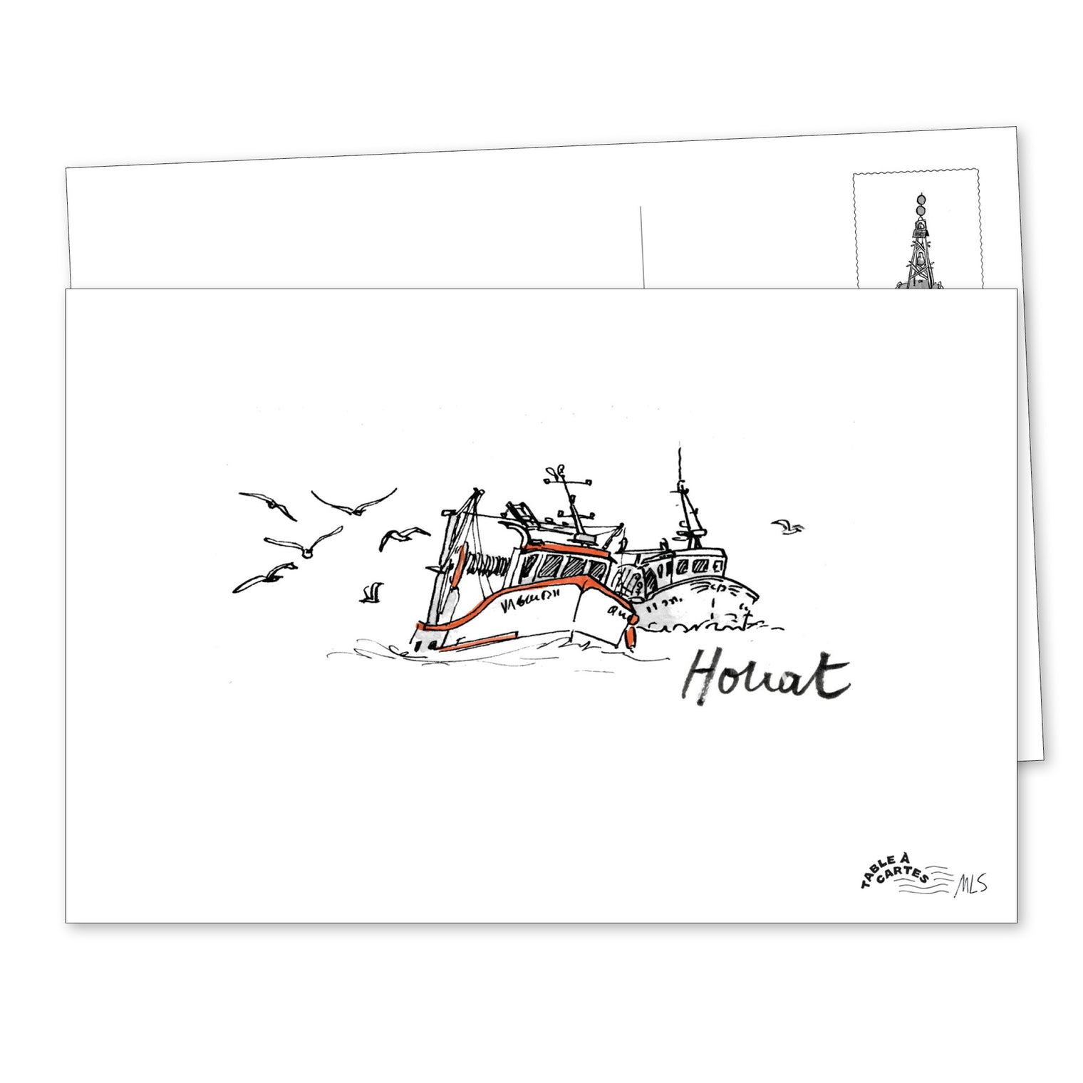 Carte postale Houat pecheurs