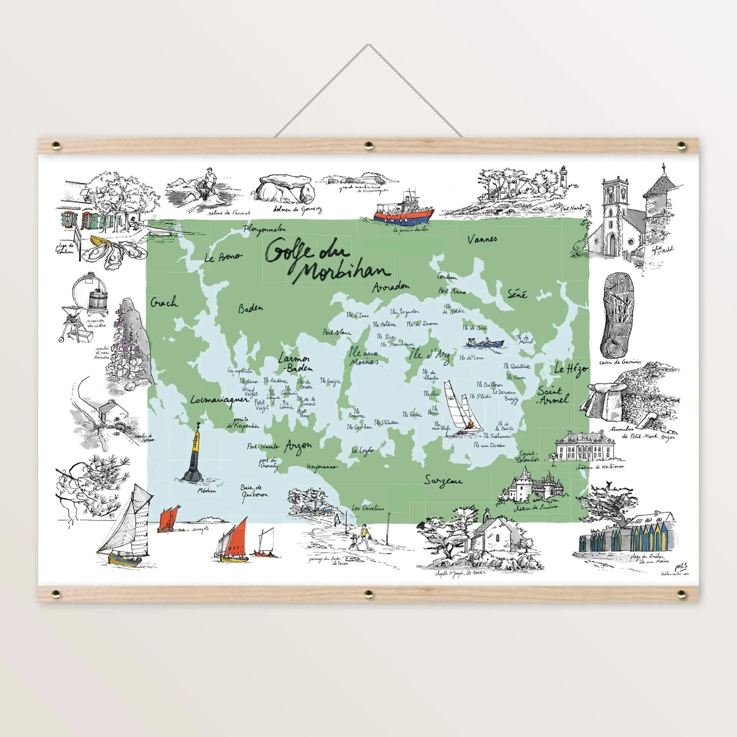 Golfe du Morbihan - Affiche 60 x 40 cm