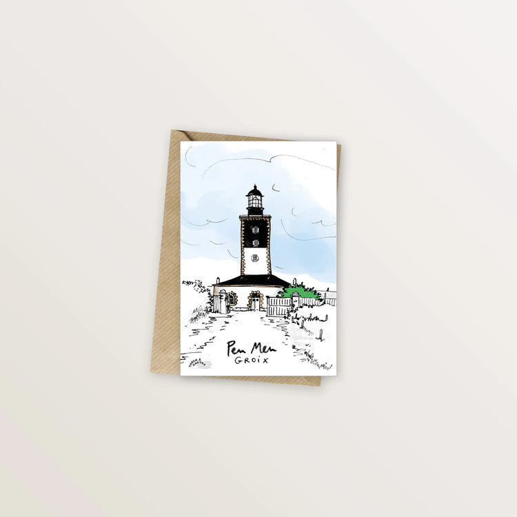 5 cartes postales : virée à Groix