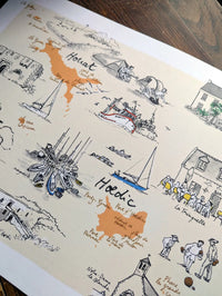 Iles de Houat et Hoedic - Affiche 40 x 30 cm