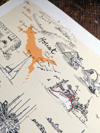 Iles de Houat et Hoedic - Affiche 40 x 30 cm