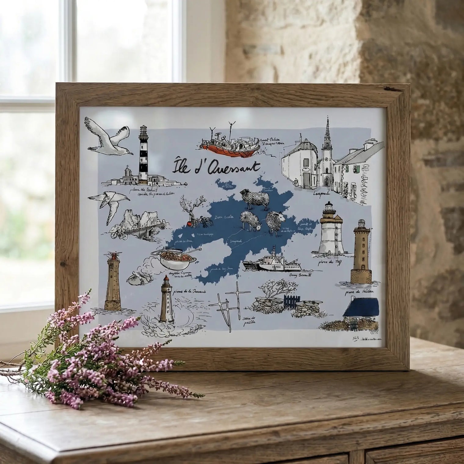 Ile de Ouessant - Affiche 40 x 30 cm