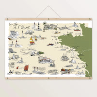 Les iles de l'Ouest - Affiche 60 x 40 cm