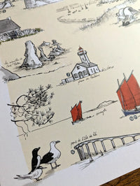 Les iles de l'Ouest - Affiche 60 x 40 cm