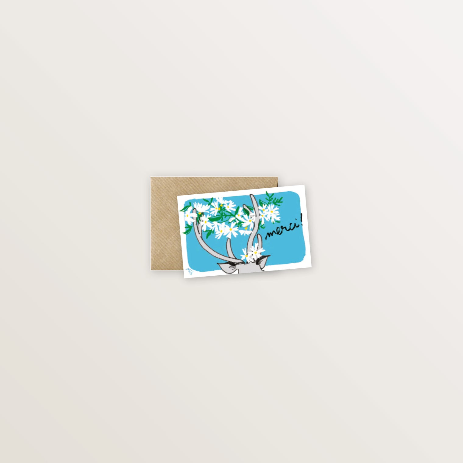 Mini-carte Merci bleu