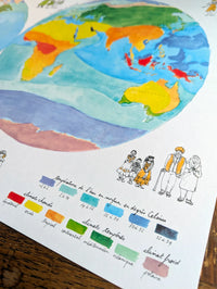 Palette du monde - Affiche 60 x 40 cm