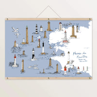 Phares du Finistère - Affiche 60 x 40 cm