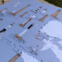 Phares du Finistère - Affiche 60 x 40 cm