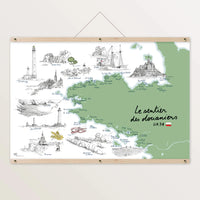 Sentier des douaniers GR34 - Affiche 60 x 40 cm
